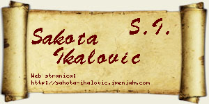 Šakota Ikalović vizit kartica